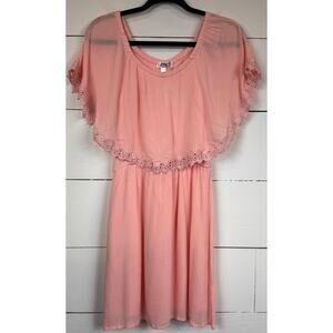 Diva Pink Knee Length Dress Women's Size Large